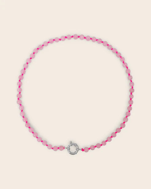 Whistle & Pop Heritage Bella Beads Necklace Pink Skies