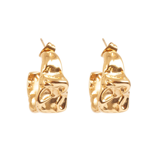 1046-0235 Pure Steel 14K Gold Earring