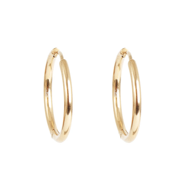 1047-0008 Pure Steel 14K Gold Earring