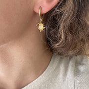 1047-0042 Pure Steel Charms Gold Earring