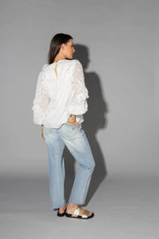 Theo Blouse - White Embroidery