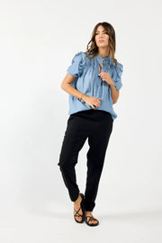 Bianca Blouse - Dusky Blue