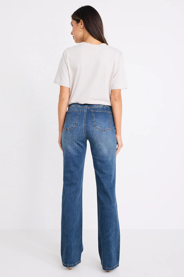 Soho Mid Blue Mid Rise Comfort Fit Straight Jean