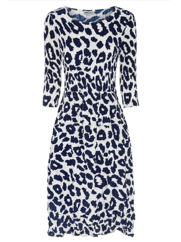 Alquema Indigo Leopard Smash Dress