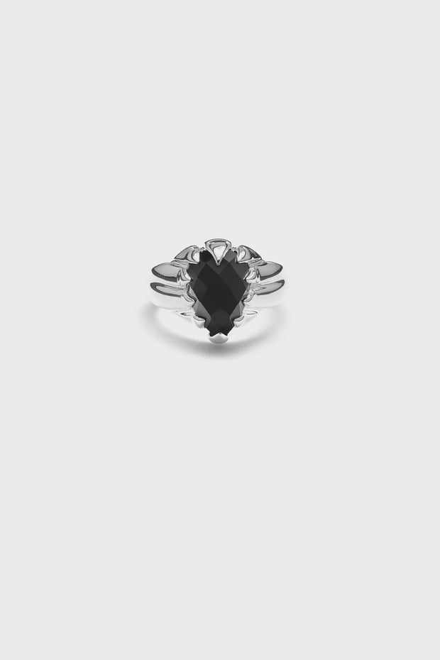 Love Claw Drop Ring - Onyx