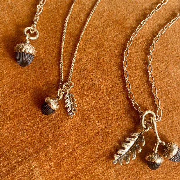 2018-1058 - Medium Length Acorn Necklace