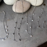 2047-0015 - Miniature Steel Necklace Silver Balls