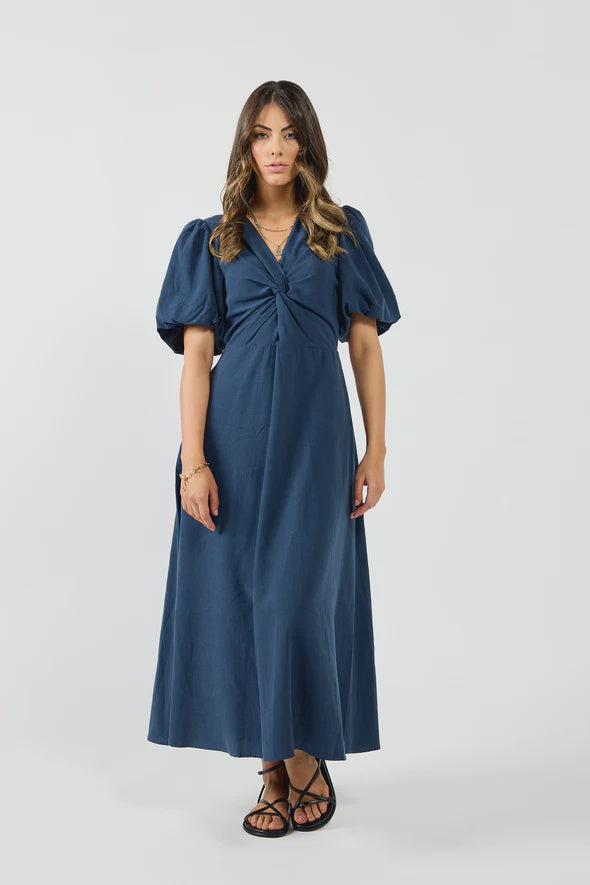 Halo Dress - Oxford Blue