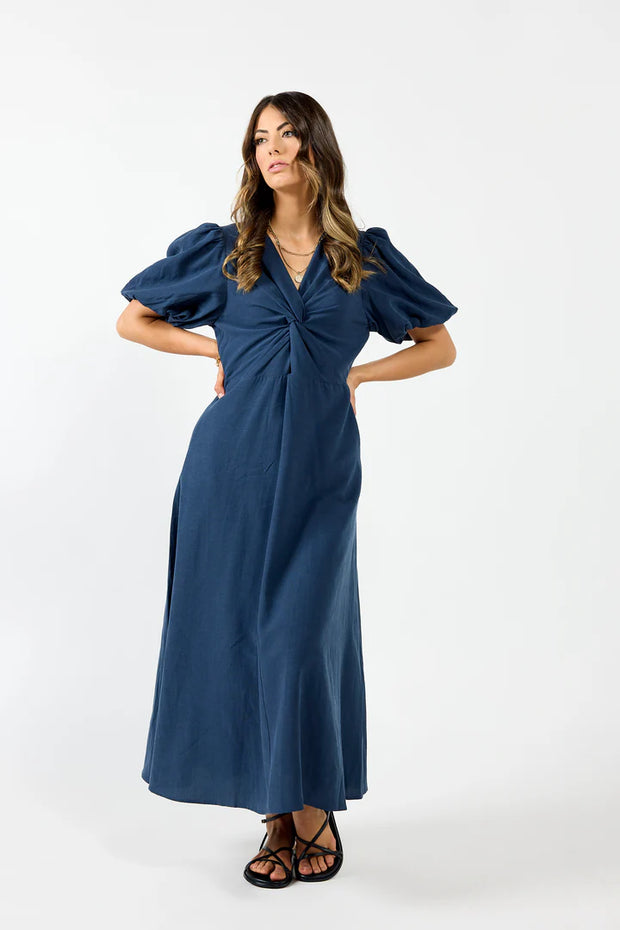 Halo Dress - Oxford Blue