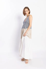 Descend Dress - Navy/Natural/White