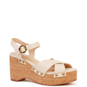 Belle Wedge - Ecru Calf