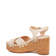 Belle Wedge - Ecru Calf