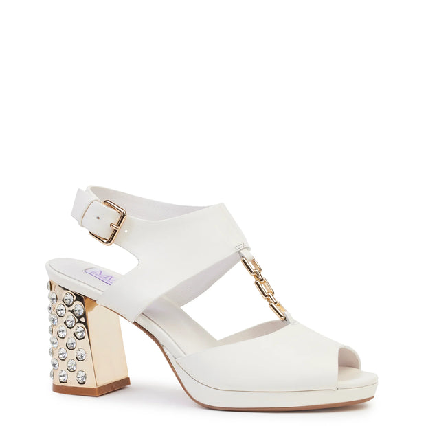 Barbie Heel - White Calf