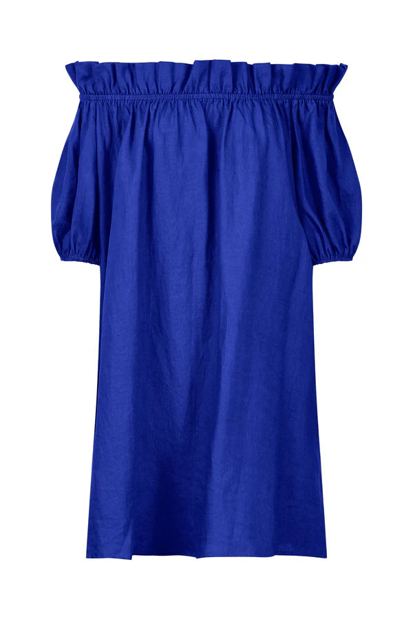 Halcyon Ruched Dress - Cobalt