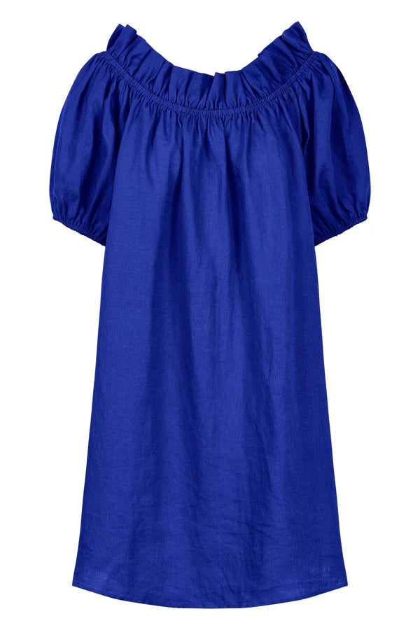 Halcyon Ruched Dress - Cobalt