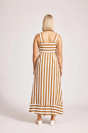 Treville Stripe Tank Maxi Dress Caramel