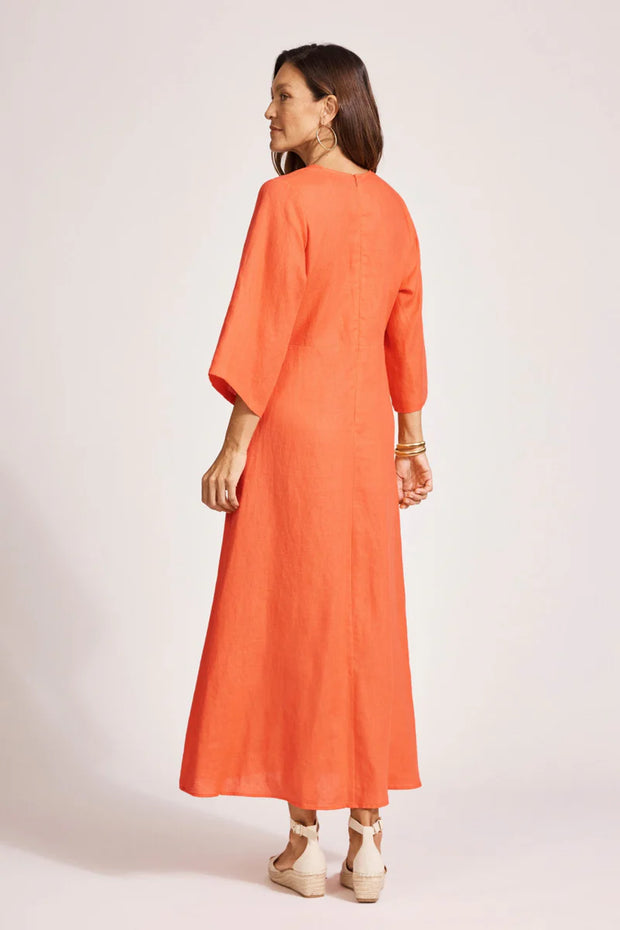Miramar Twist Maxi Dress Coral