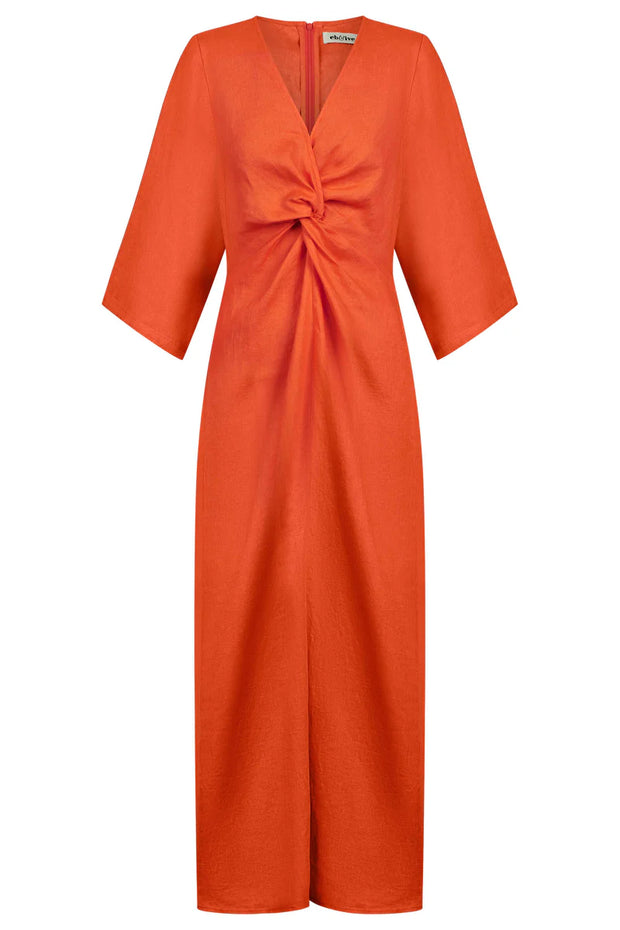 Miramar Twist Maxi Dress Coral