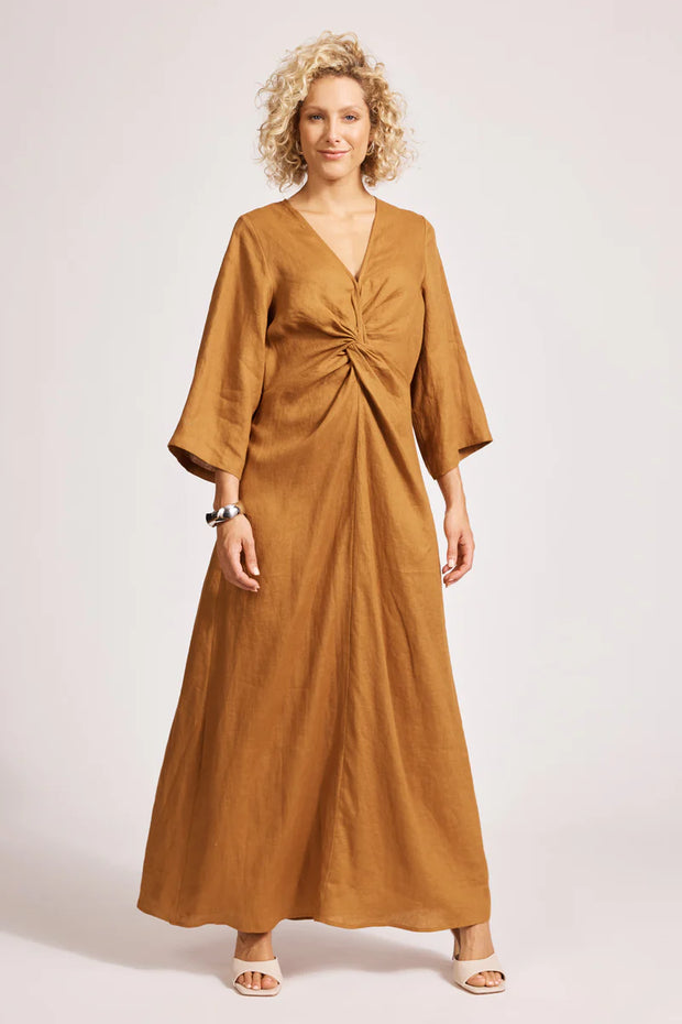 Miramar Twist Maxi Dress Caramel