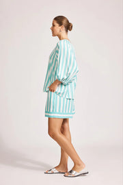 Treville Stripe Blouse Aqua
