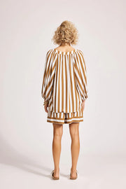 Treville Stripe Blouse Caramel
