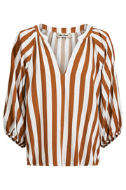 Treville Stripe Blouse Caramel