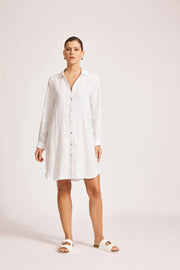 Miramar Shirt Dress White