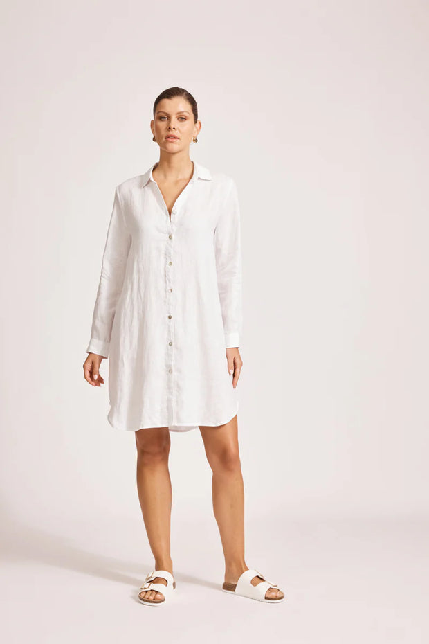 Miramar Shirt Dress White