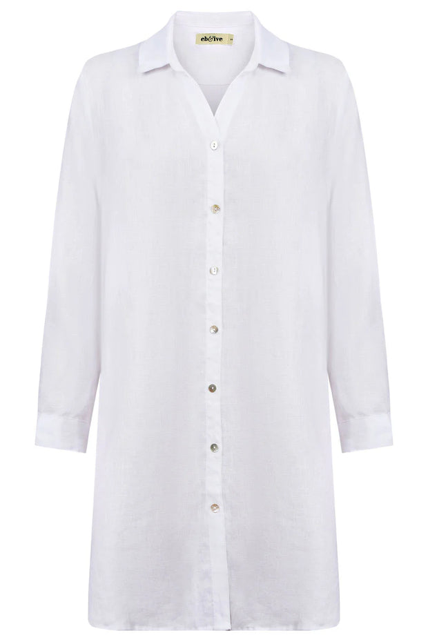 Miramar Shirt Dress White