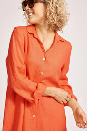 Miramar Shirt Dress Coral