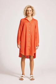 Miramar Shirt Dress Coral
