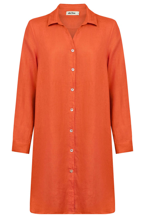Miramar Shirt Dress Coral