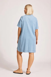 Melenia Denim Shirt Dress -Denim