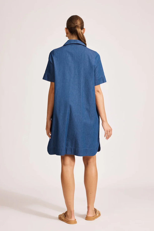 Melenia Denim Shirt Dress Indigo