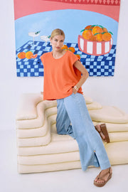 Melenia Denim  Split Pant Denim