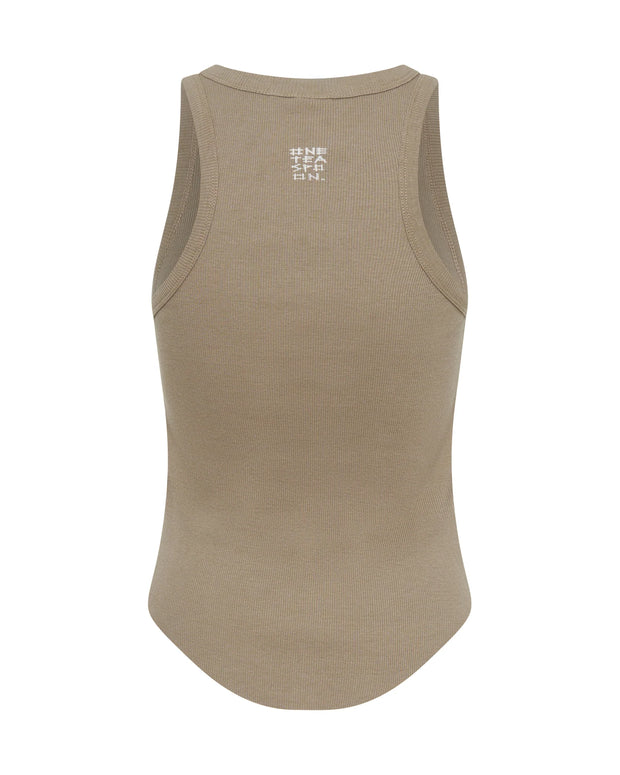 Distressed Ramone Rib Tank - Sand