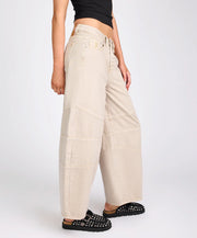 Barrel Mid Waist Wide Leg Denim Jeans - Stone Colour -One Teaspoon