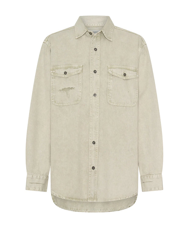 Everyday Denim Shirt - Antique White-One Teaspoon