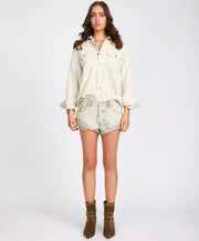 Everyday Denim Shirt - Antique White-One Teaspoon