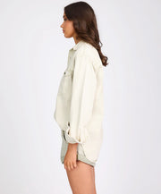 Everyday Denim Shirt - Antique White-One Teaspoon