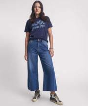 One Teaspoon Deep Pacifica Love Machine Super Wide Cropped Jean