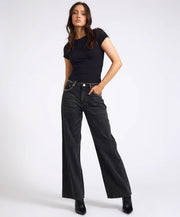 One Teaspoon Jacksons Mid Waist Studded Wide Jeans