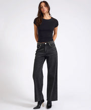 One Teaspoon Jacksons Mid Waist Studded Wide Jeans