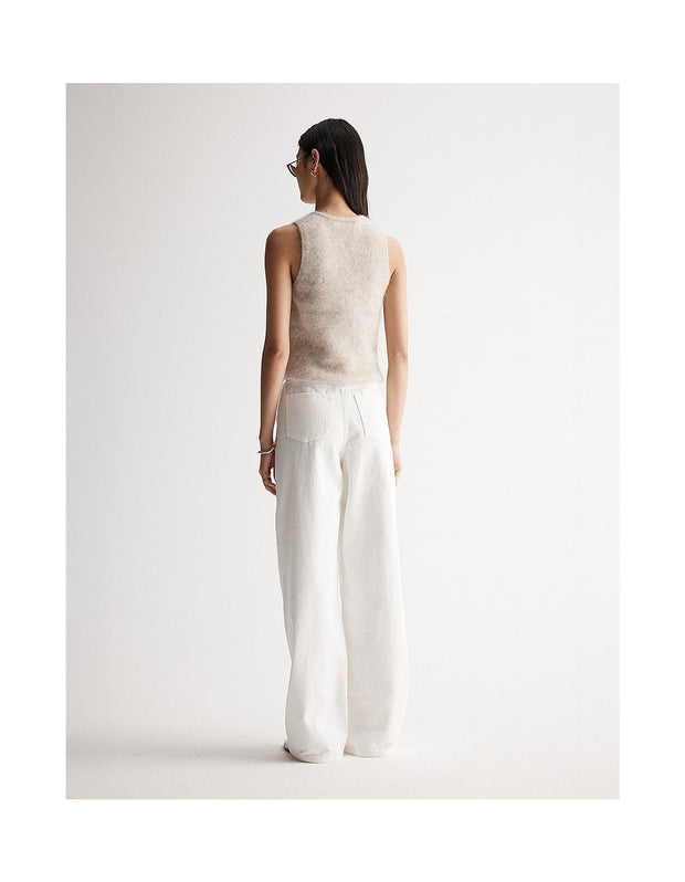 Elka Abigail Knit Tank White Marle