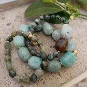 3016-0210 Wild Nature - Turquoise Multi