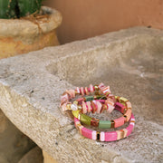 3016-0269 - 19cm Enamel Bracelet Hot Pink