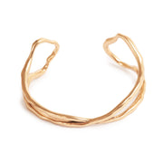 3018-0715 Raw Crossover Bracelet Gold