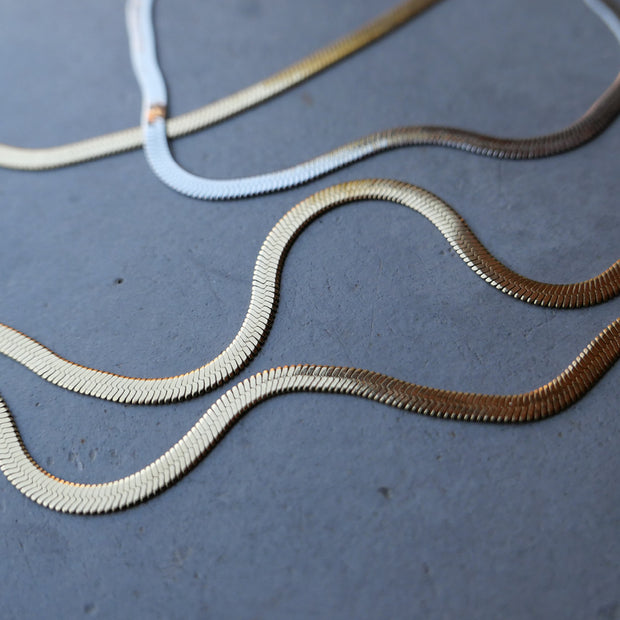 3046-0093 Steel Clean Collection Snake Bracelet Gold