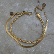 3046-0093 Steel Clean Collection Snake Bracelet Gold