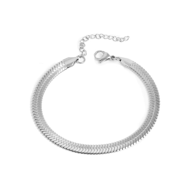 Pure Steel Bracelet Silver 17.5cm + extn.